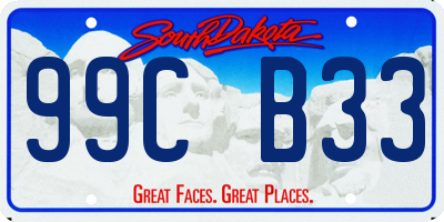 SD license plate 99CB33