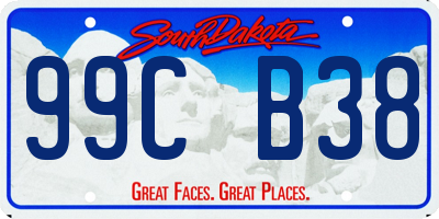 SD license plate 99CB38