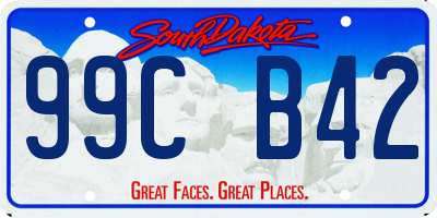 SD license plate 99CB42