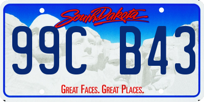 SD license plate 99CB43