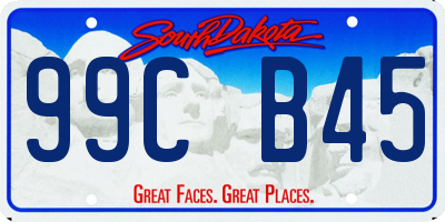 SD license plate 99CB45