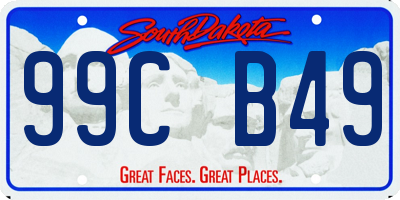SD license plate 99CB49