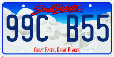 SD license plate 99CB55