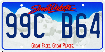 SD license plate 99CB64