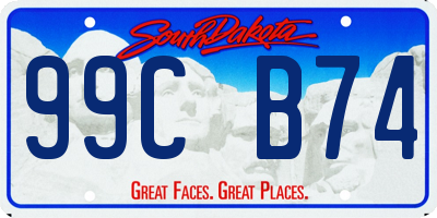 SD license plate 99CB74