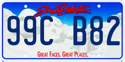SD license plate 99CB82