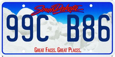 SD license plate 99CB86