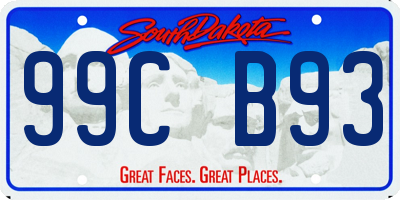SD license plate 99CB93