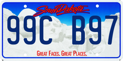 SD license plate 99CB97