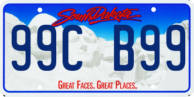 SD license plate 99CB99
