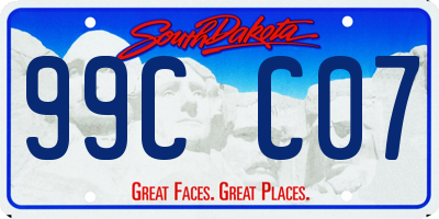 SD license plate 99CC07