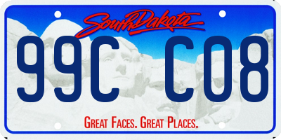 SD license plate 99CC08