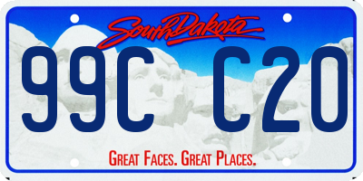 SD license plate 99CC20