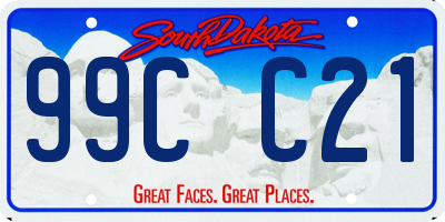 SD license plate 99CC21