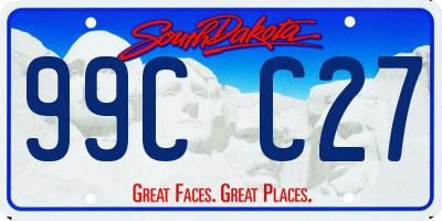 SD license plate 99CC27