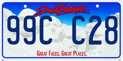 SD license plate 99CC28