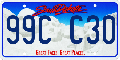 SD license plate 99CC30