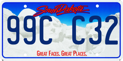 SD license plate 99CC32