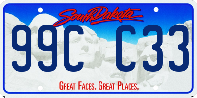 SD license plate 99CC33