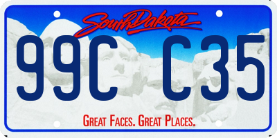 SD license plate 99CC35