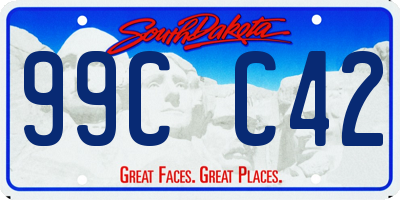 SD license plate 99CC42