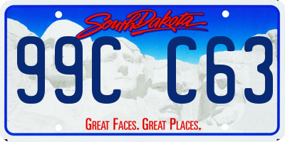 SD license plate 99CC63