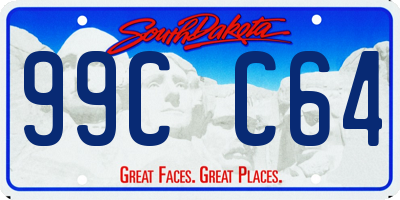 SD license plate 99CC64