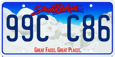 SD license plate 99CC86