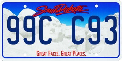 SD license plate 99CC93