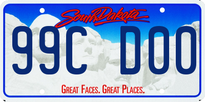 SD license plate 99CD00