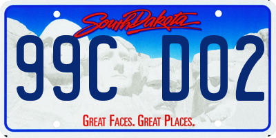 SD license plate 99CD02