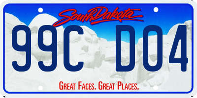 SD license plate 99CD04