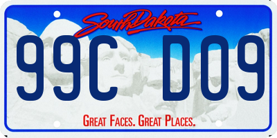 SD license plate 99CD09