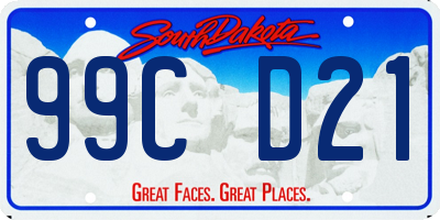 SD license plate 99CD21