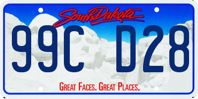 SD license plate 99CD28