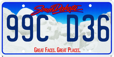 SD license plate 99CD36
