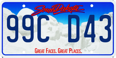 SD license plate 99CD43