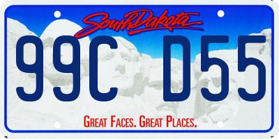 SD license plate 99CD55