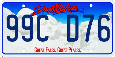 SD license plate 99CD76