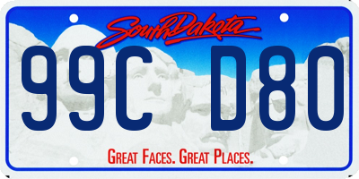 SD license plate 99CD80