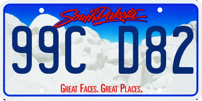SD license plate 99CD82