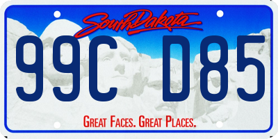 SD license plate 99CD85