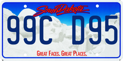 SD license plate 99CD95