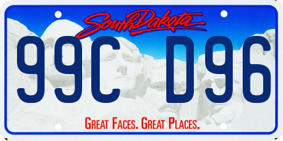 SD license plate 99CD96