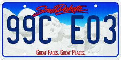 SD license plate 99CE03