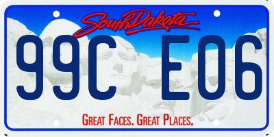 SD license plate 99CE06