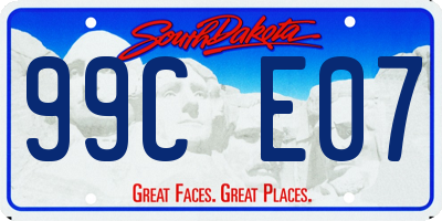 SD license plate 99CE07
