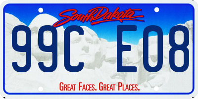 SD license plate 99CE08
