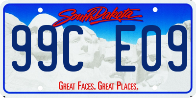 SD license plate 99CE09