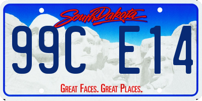 SD license plate 99CE14